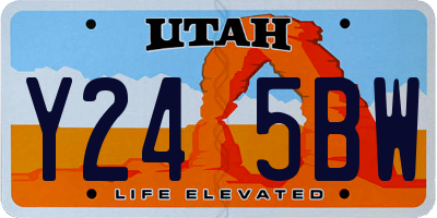 UT license plate Y245BW