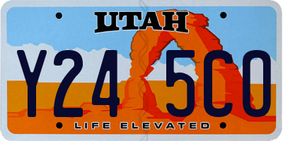 UT license plate Y245CO
