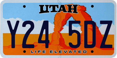 UT license plate Y245DZ
