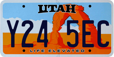 UT license plate Y245EC