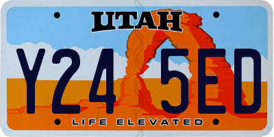 UT license plate Y245ED