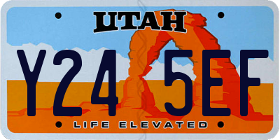 UT license plate Y245EF