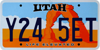 UT license plate Y245ET