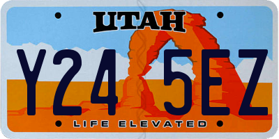 UT license plate Y245EZ