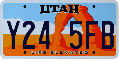 UT license plate Y245FB