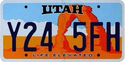 UT license plate Y245FH