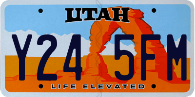 UT license plate Y245FM