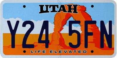 UT license plate Y245FN