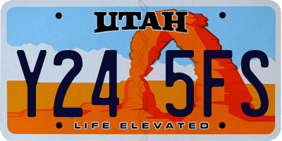 UT license plate Y245FS