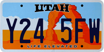 UT license plate Y245FW
