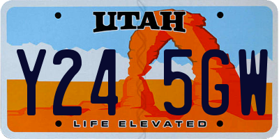 UT license plate Y245GW