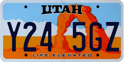 UT license plate Y245GZ