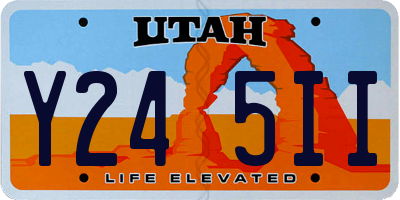 UT license plate Y245II
