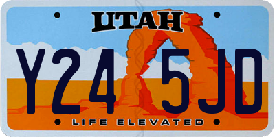 UT license plate Y245JD