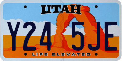 UT license plate Y245JE