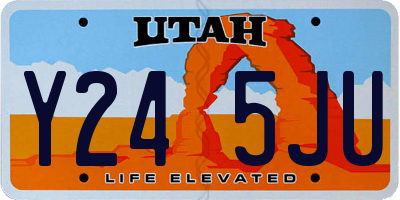 UT license plate Y245JU