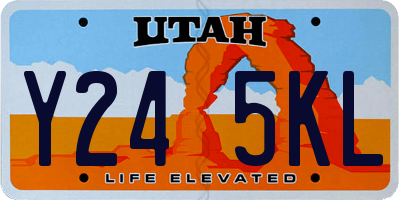 UT license plate Y245KL