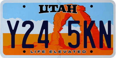 UT license plate Y245KN