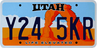 UT license plate Y245KR