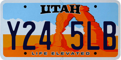 UT license plate Y245LB