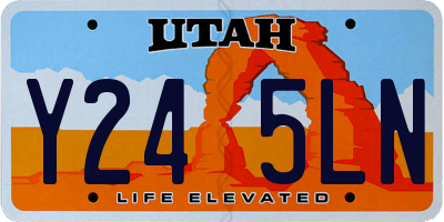 UT license plate Y245LN