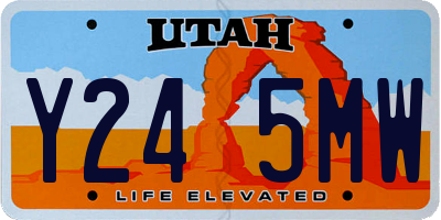 UT license plate Y245MW