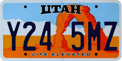UT license plate Y245MZ