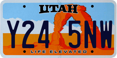 UT license plate Y245NW