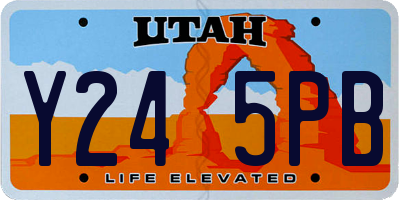 UT license plate Y245PB