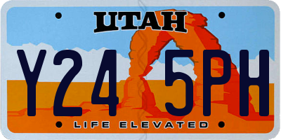 UT license plate Y245PH