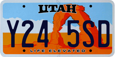 UT license plate Y245SD