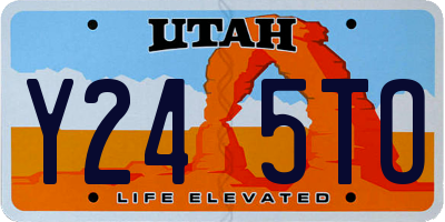 UT license plate Y245TO