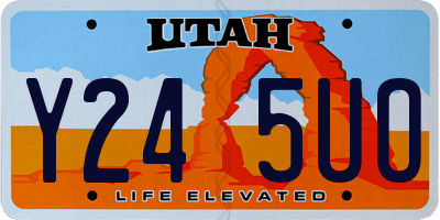 UT license plate Y245UO
