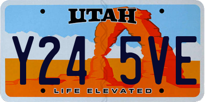 UT license plate Y245VE
