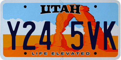 UT license plate Y245VK