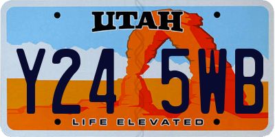 UT license plate Y245WB