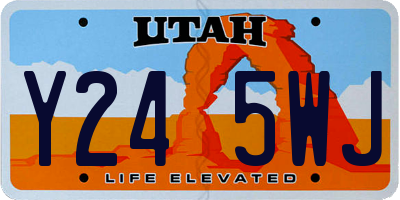 UT license plate Y245WJ