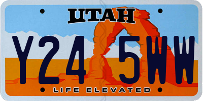 UT license plate Y245WW