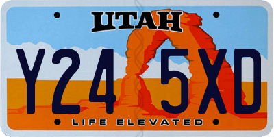 UT license plate Y245XD