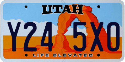 UT license plate Y245XO