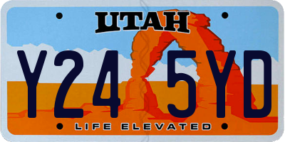 UT license plate Y245YD