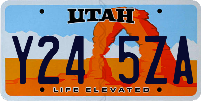 UT license plate Y245ZA