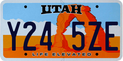 UT license plate Y245ZE