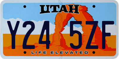 UT license plate Y245ZF