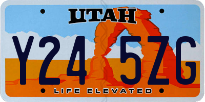 UT license plate Y245ZG