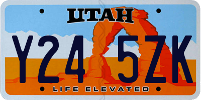 UT license plate Y245ZK