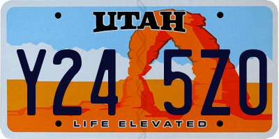 UT license plate Y245ZO