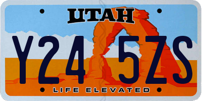 UT license plate Y245ZS