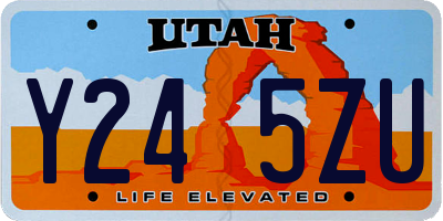 UT license plate Y245ZU