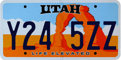 UT license plate Y245ZZ